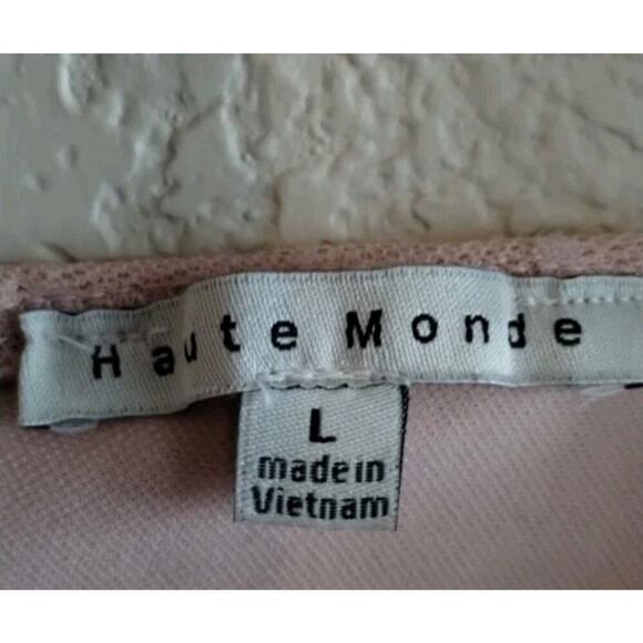 Haute Monde Ruched Polka Dot Dusty Pink Mesh Bustier Bodycon Dress Large - Picture 3 of 13